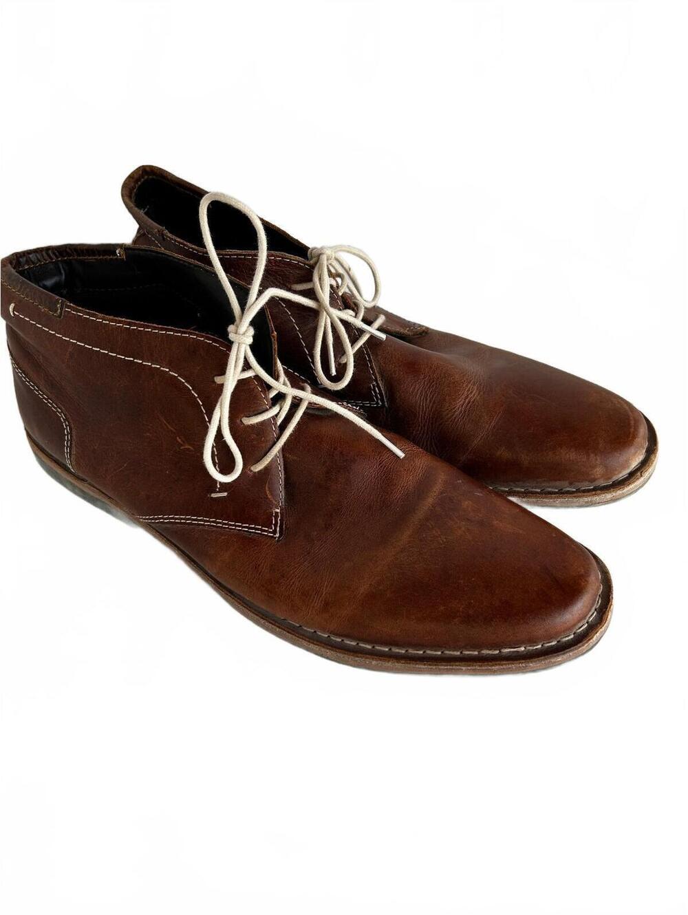 Steve Madden Leather Chukka Boots P-Ivon 982 Men's 13 Fall